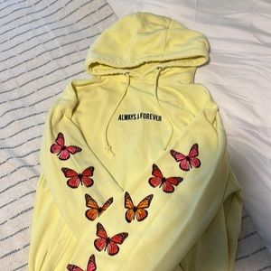 Yellow Butterfly Hoodie